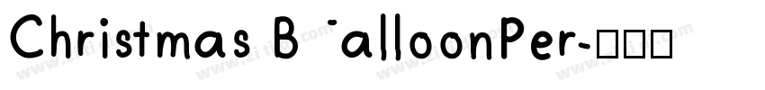 Christmas BalloonPer字体转换